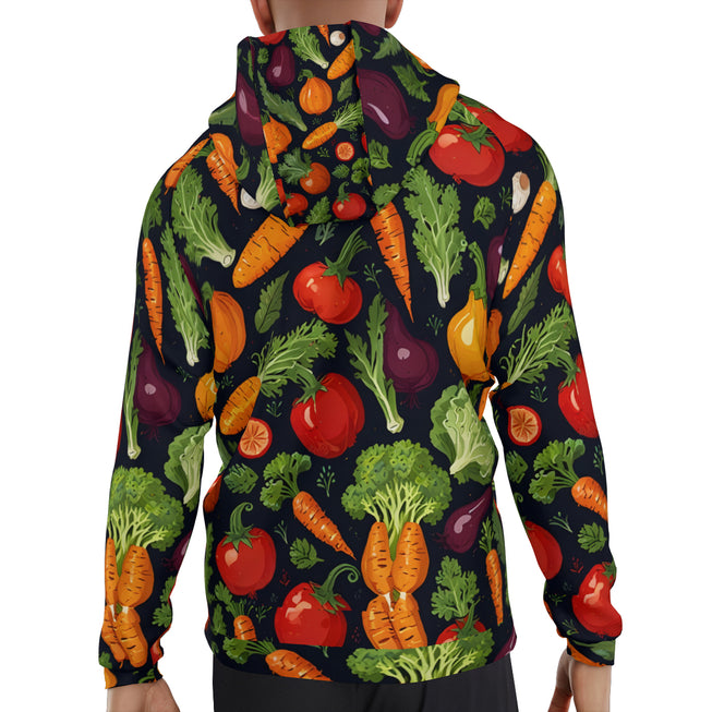 Veggies Pattern Men's Zip Up Hoodie