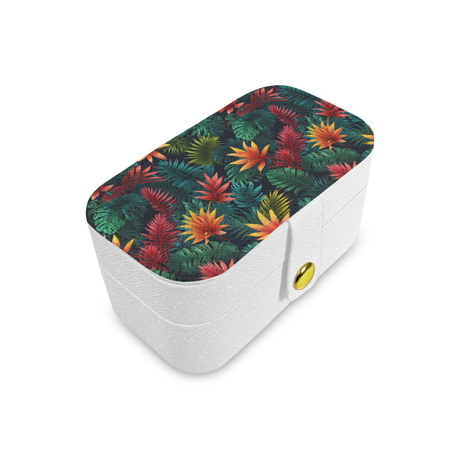 Tropical Pattern Personalized Portable Jewelry Box