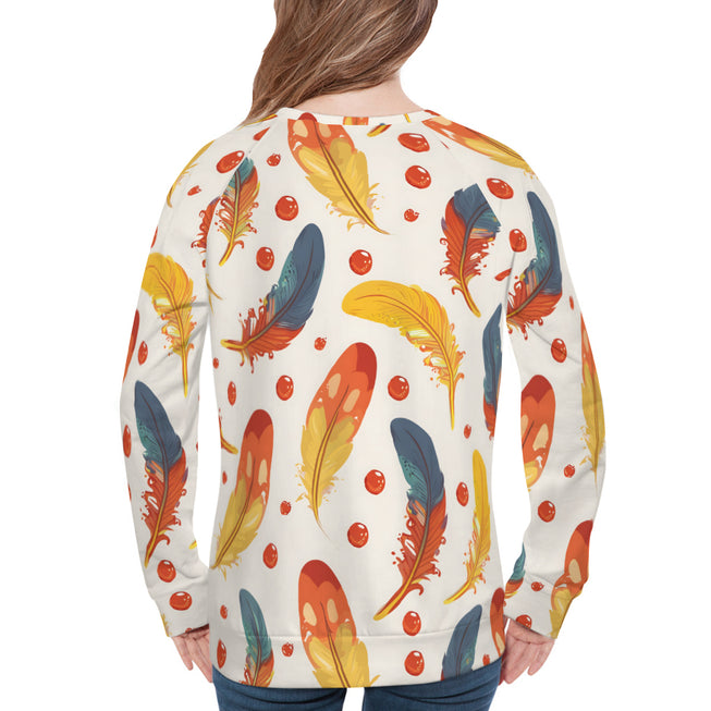 Vibrant Feathers Women's Raglan Long Sleeved Sweatshirt