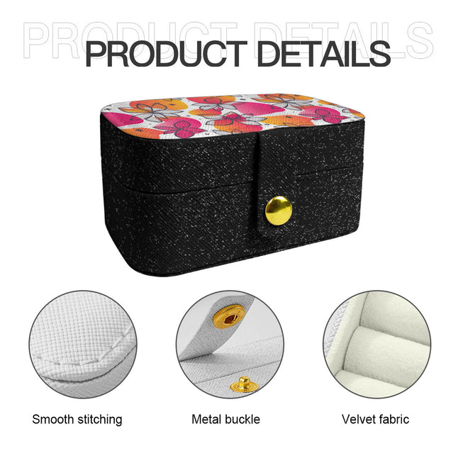 Floral Shapes Personalized Portable Jewelry Box