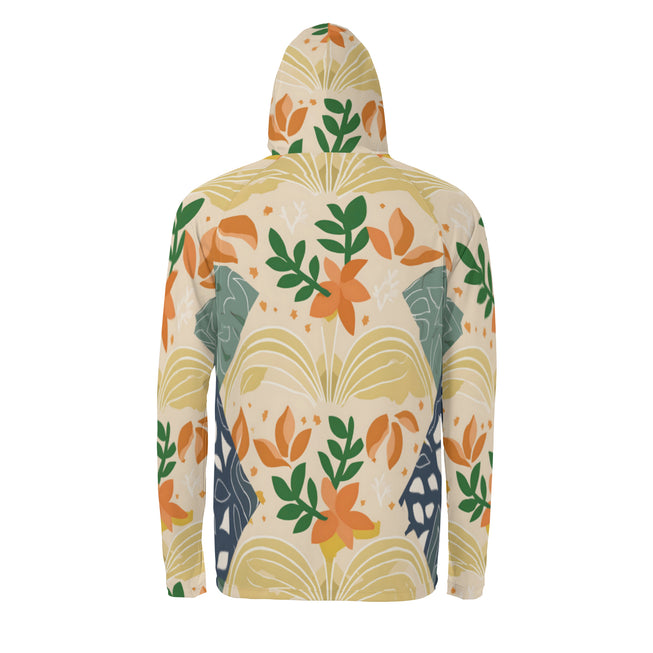 Abstract Inspired Pattern Men's Sun Protection Long Sleeve Hoodie