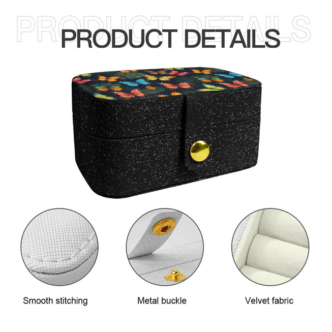 Tropical Butterfly Personalized Portable Jewelry Box