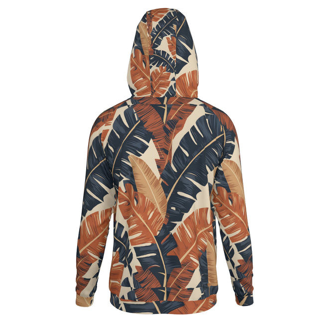 Tropical Leaves Pattern Adult Hoodie