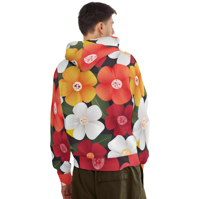 Floral Pattern Adult Hoodie