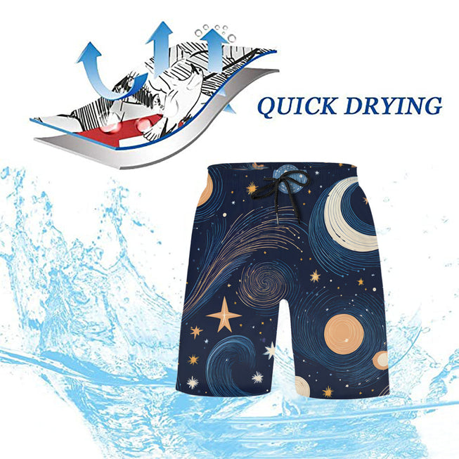 Galaxy Patterns Kids Peach Skin Beach Pants