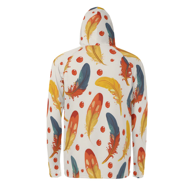 Vibrant Feathers Men's Sun Protection Long Sleeve Hoodie